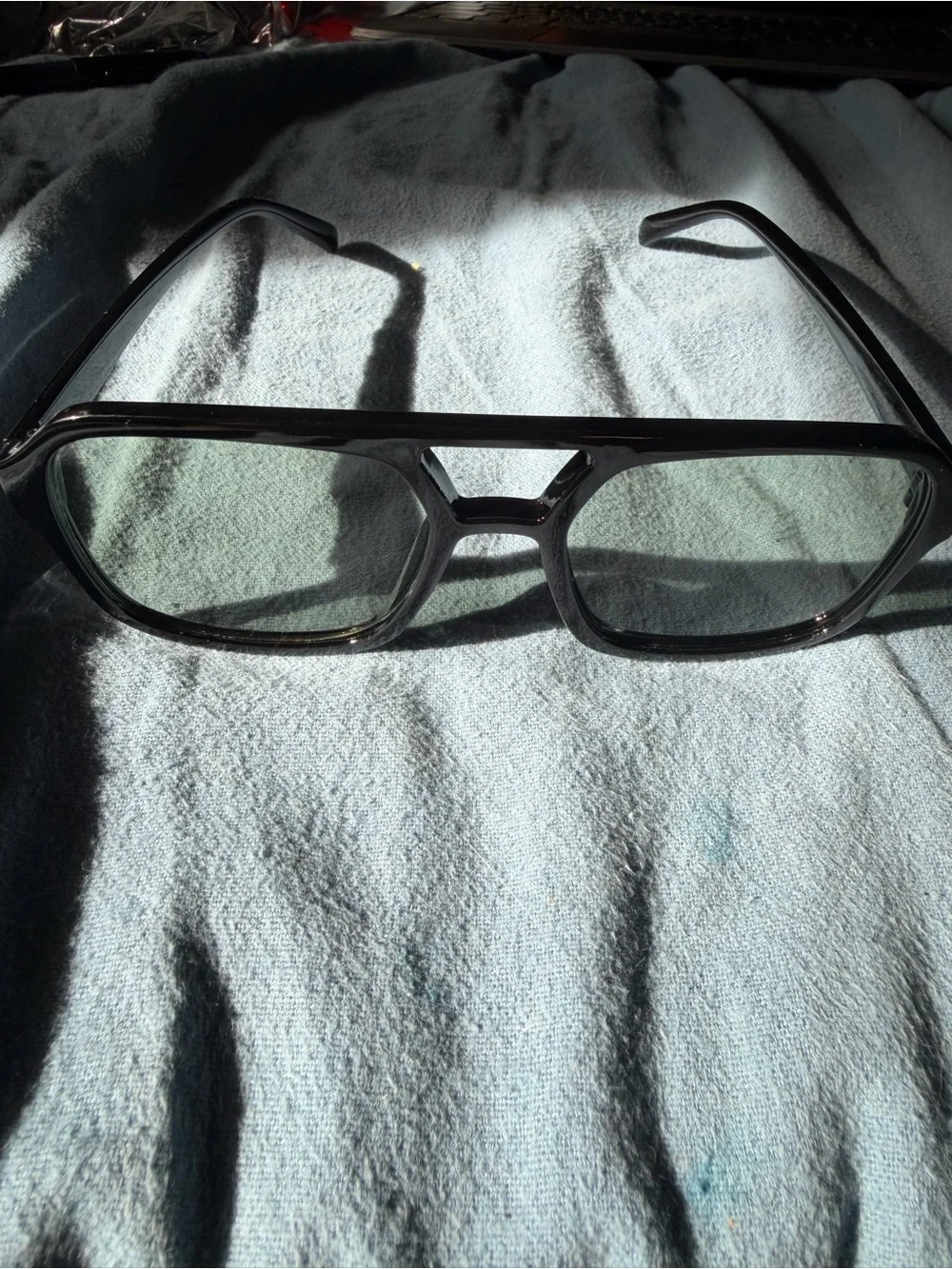 Men's Black Oversized Square Sunglasses - Classic UV Shades brand new with case